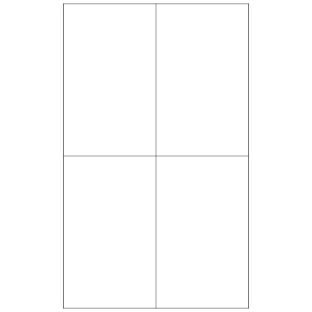 Bsc Preferred 4 1/4 x 7'' White Rectangle Laser Labels, 400PK BUY00024248